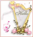 Hello...Bear, Harp,Roses