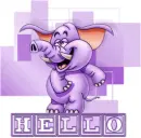 Hello...purple elephant