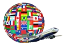 globo de banderas y aviÃ³n