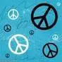 Back and white peace signs