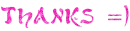 pink glitter thanks icon