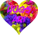 Multi Colored Flower  Heart - Ari