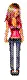 Blonde Haired Pink Streak Scene Girl