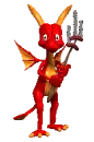 dragon roasting hotdogs