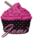 Pink & Black Cupcake -Jami-