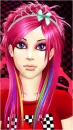 Rainbow Hair Scene Girl