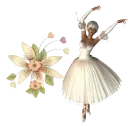 Woman stands to flower