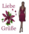 Woman stands to flower