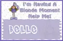 Blonde Moment~Belle