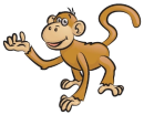 monkey eating a cupcake