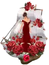 Red Lady in Boat