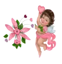 Woman stands to flower