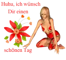 Woman stands to flower