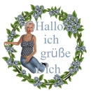 Woman sits in the flower wreath