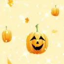Background - Halloween Pumpkin Sparkle