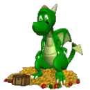 dragon guarding treasure