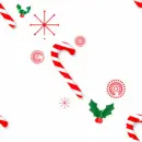 Background - Christmas Candy Cane Sparkle