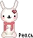 peach bunny