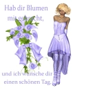 Woman stands to flower