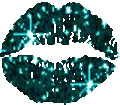 Turquoise Glitter Lips.