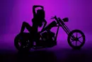 Biker Girl Silhouette.