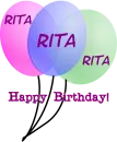 Balloons - Happy Birthday Rita