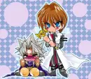 chibi seto kaiba with chibi yami malik