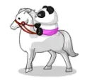 Pandy on a White Horse