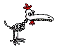 funny bird skeleton