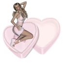 Woman sits on the heart