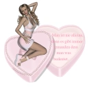 Woman sits on the heart