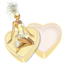 Woman sits on the heart