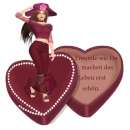 Woman on the heart