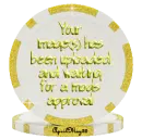 yellow image approval poker chip