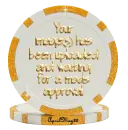 orange image approval poker chip