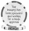 grey image approval poker chip