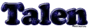Black With Blue Stars Name -Talen-