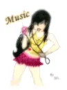 girl listen to the music
