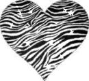 Background - Zebra Sparkle Heart
