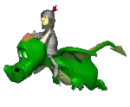 knight riding a dragon