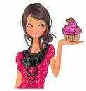 Girl with cupcake