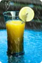 orange juice in a rainy day
