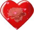 Background - Red Heart with Pink Rose