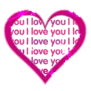 Background - I Love You Sparkle Heart