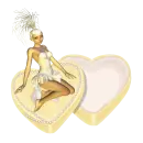 Woman is sitting on the Heart