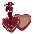 Woman on the heart