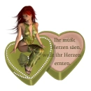 Woman is sitting on the Heart