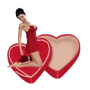 Woman on the heart