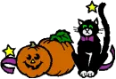 Background - Halloween Pumpkins and Cat