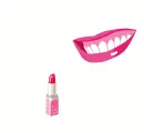 putting on lipstick